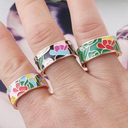 Wedding Rings Stripe Open Ring Printing Adjustable Woman Eye Multicolor Colour Bohemia De Madera Pulseira Estrela Wholesale