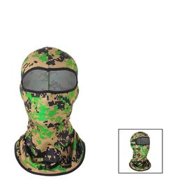 Windproof Tactical Army Camo full face protective mask paintball airsoft headgear Balaclava Neck Hunting Fishing Camping UV Protection hat