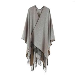 Scarves Scarf Sweater Wrap Women Soild Colour Blocking Autumn Spring Winter Windproof Warm Fashion Cloak Dress Cover Up For Formal