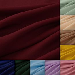 Clothing Fabric Solid Chiffon Tulle For Dress Shirts Lining Background Black White Skin Pink Blue Red Green Burgundy By The Metre