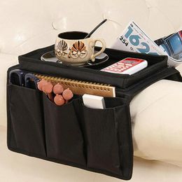 Storage Boxes Non-Slip Sofa Armrest Organizer With Cup Holder Tray Chair Arm TV Remote For Recliner Couch Armchair Bedside