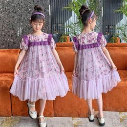 Girl Dresses Kids Teenage Wedding Party Lace Dress Long Sleeve Children Carnival Spring Autumn 6 8 10 12 14 16 Years