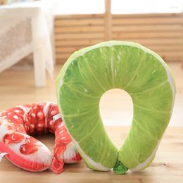 Pillow Creative Simulation Fruit Toy Tourism Cartoon Watermelon U-neck Sleeping Nap Birthday Gift