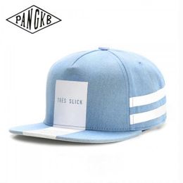 PANGKB Snapbacks Brand TRS SLICK CAP Light Blue Truck Driver Black Snapback Hat For Men Women Adult Outdoor Casual Sun Baseball Cap 0105