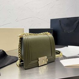 designer bags women shoulder bag luxurys handbags Vintage Leather Chain Messenger crossbody bags woman black purses handbag 230105