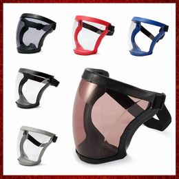 MZZ04 Motorcycle Bicycle Cycling Windproof Mask Sports Safety Plastic Dustproof Full Face Shield Facial Anti-fog Safety Glasses