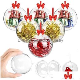 Christmas Decorations 10 Size Ball Transparent Plastic Tree Clear Ornaments Balls Diy Drop Delivery Home Garden Festive Party Supplie Dhk3T