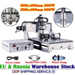 4AXIS USB LPT CNC 3040 800W 500W WOOD ENGRIVIN