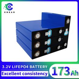 32PCS 3.2V 173Ah Lifepo4 High Capacity Rechargeable Lifepo4 Batteries DIY Cells Pack for RV Solar Energy Campers US EU TAX FREE