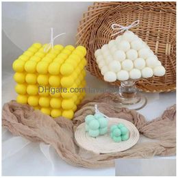 Candles Round Spherical Wax Moulds Plaster Mould Aroma 3D Shape Handmade Sile Mods Diy Candle Decoration Mod 220531 Drop Delivery Home Dh6Wk