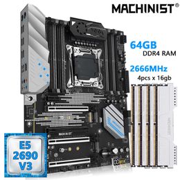 Machinist X99 LGA 2011-3 Motherboard Combo Set kit With Intel Xeon E5 2690 V3 CPU and DDR4 64GB RAM memory ATX X99 MR9S
