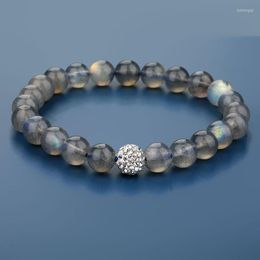 Charm Bracelets Natural Moonstone Beads Bracelet For Women Healing Energy Balance Elastic Bijoux Femme Jewelry Gift 8mm Drop 2023