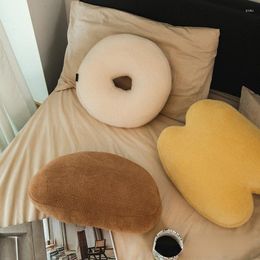 Pillow Coffee Bean Sweet Donut Shape Office Chair Seat Waist Support Sofa Bed Sleeping Throw Pillows Super Soft Plush Headrest