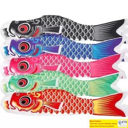 Lucky Carp Banner Flags Mulitcolor Lovely Print Windsocks Polyester Flag Med Fish Japanese Style Hanging Wall Decor Party Suplies