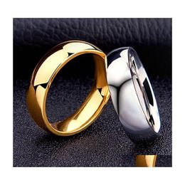 Band Rings Stainless Steel Titanium Ring For Men And Women Promise Engagement Wedding Drop Delivery Jewelry Dhtu7