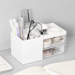 2022 Creative Multifunctional Desktop Organiser Holder Case Makeup Storage Box School Office Stationery