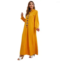 Ethnic Clothing Arabic Abaya Dubai Turkey Islamic Muslim Hijab Long Dress For Women Caftan Morocco Hooded Robe Longue Djellaba Femme