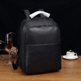 Real Leather Home M Organizer Storage Stationery Zip Lock Nont Backpack Business Computer Bag