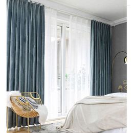 Curtain 2023 Blackout Curtains For Living Room Para Salon Cortinas Rideau Nordic Modern Minimalist Solid Colour Velvet Shade