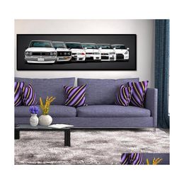 Paintings Canvas Painting Hd Print Modar Artwork Modern 5 Pieces Nissan Skyline Gtr Car Pictures Bedside Home Decorative Wall Art Dr Dh2Vd