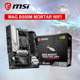 MSI New MAG B550M MORTAR WIFI Motherboard Micro-ATX AMD B550M DDR4 128G AM4 Supports AMD Ryzen CPU kit processador placa mae