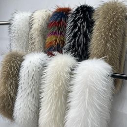 Scarves Natural Coat Fur Collar Real Raccoon Women Scarf Fashion Warm Comfortable Shawl