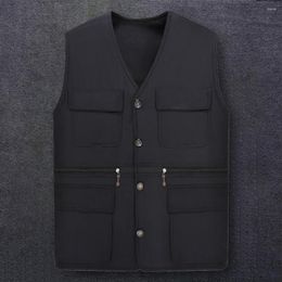 Men's Vests Male Casual Summer Sleeveless Work Vest Men Classic Multi Pocket Pograph Waistcoat Tactical Masculino Overall Jacket