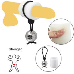 Sex Toy Chastity Adjustable Penis Exercise Metal Ball Enlargement Pump Weight Hanger Stretcher Extender Cock Ring for Men