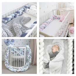 Pillow K-STAR Nordic Crib Bed Fence Woven Linen Flower Colour Anti-Collision Baby Guardrail Curtain Children's Room Decoration