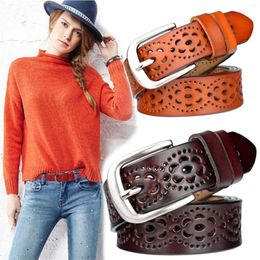 Belts 2023 Leather Belt For Women Square Buckle Pin Jeans Black Chic Fancy Vintage Strap Female Adjustable