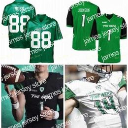 American College Football Wear Thr NCAA College Jerseys Marshall Thundering Herd 17 Isaiah Green 20 Brenden Knox 50 Will Ulmer 53 Lawrence Cunningham Custom Footbal