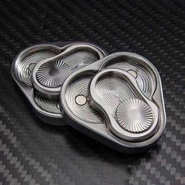 Fidget Toys Magnetic Push Slider 3D Triangular Rotation Push Adult Metal EDC Autism Sensory Toy ADHD Anxiety Stress Relief Hand Spinner 1273