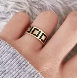 Classic letter ring bague for Woman Simple Personality Party wedding lovers gift engagement rings Jewellery