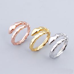 Open rings Snake Bones Ring Luxury Jewelry band Midi Rings For Women Titanium Steel Alloy Gold-Plated Process Fashion Accessories Never Fade Not Allergic Store