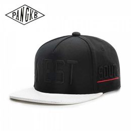 Snapbacks PANGKB Brand WEST CAP black letter cotton Hip Hop snapback hat for men women adult outdoor casual sun baseball cap bone 0105
