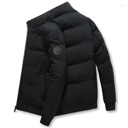 Men's Down Clothing 2023 Winter Jacket Big Fashion Casual All-match Stand-up Collar Padded Quilted