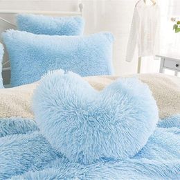 Pillow Nordic Style Cartoon Heart-shaped Plush Thickened Desk Chair Nap Seat Soft Sofa Bed Backrest