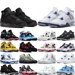 OG basketball shoes 4s men women 4 Midnight Navy Black Cat Military Black Neon White Oreo University Blue Cactus Jack Sail Cool Grey Sports Sneakers Trainers