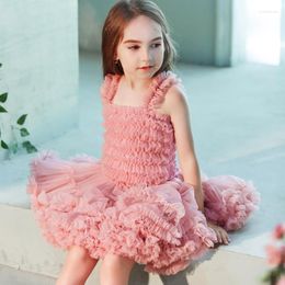 Girl Dresses Fashion Girls Dress Tutu Skirt Sweet Sling Fluffy Children Ballet Skirts Princess Party Birthday Clothes 3-8y