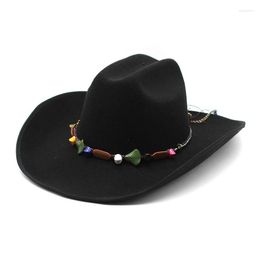 Berets 2023 Western Men's Cowboy Hat Woman Jazz Gentleman Winter Accessories Country Elegant Party Panama