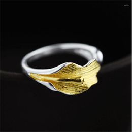 Cluster Rings Fashion Calla Lotus Flower Silver Plated Jewellery Not Allergic Literary Exquisite Women Opening R188