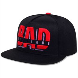 Snapbacks Fashion ATTITUDE BAD Embroidery Baseball Cap Hip Hop Cotton Snapback Hat Men Women adult Outdoor casual Sun Hats Trucker Caps 0105