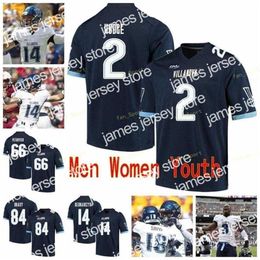 American College Football Wear Thr NCAA College Jerseys Villanova Wildcats 14 Zach Bednarczyk 19 Qadir Ismail 7 Julian Williams 20 Brian Westbrook Custom Football S