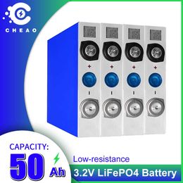 4/8/16/32PCS 3.2V Lifepo4 50Ah Battery Deep Cycle Rechargeable 12V24V 48V Lifepo4 Battery for Solar Energy System US EU TAX FREE