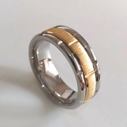 Rings Wedding Rings Men's Spinner Ring For Male Men Rotatable Golden Band Man Gent's Party Fashion Accessories Jewelry 8mm
