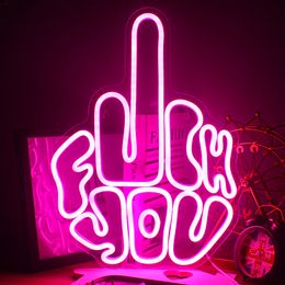 Decorative Objects Figurines Neon Sign LED Lights Operated Real Bedroom Wall Decor Art Letter Bar Office Evening Party Holiday Christmas 230104