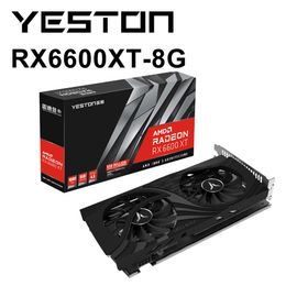 YESTON NEW RX6600XT 8G Graphic Card AMD RX6600 GDDR6 8GB 7NM 128Bit Gaming Video Card GPU Computer Desktop placa de vdeo