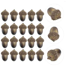 Party Decoration 20pcs/Pack Simulation Lifelike Artificial Acorn Crafts Fake Fruit For Winter Decor Home House Table Showcase Ornaments