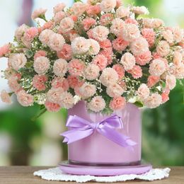 Decorative Flowers 1 Pcs Artificial 20 Packs Fake Peony Silk Hydrangea Bouquet Plastic Carnations Daisy Flower Home Office Party Decor