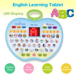 Intelligence toys Early Educational Toy Learning Tablet Toddler Computer with LED Screen Display 8 Modes Gift for Age 3 6 Kids s 230105